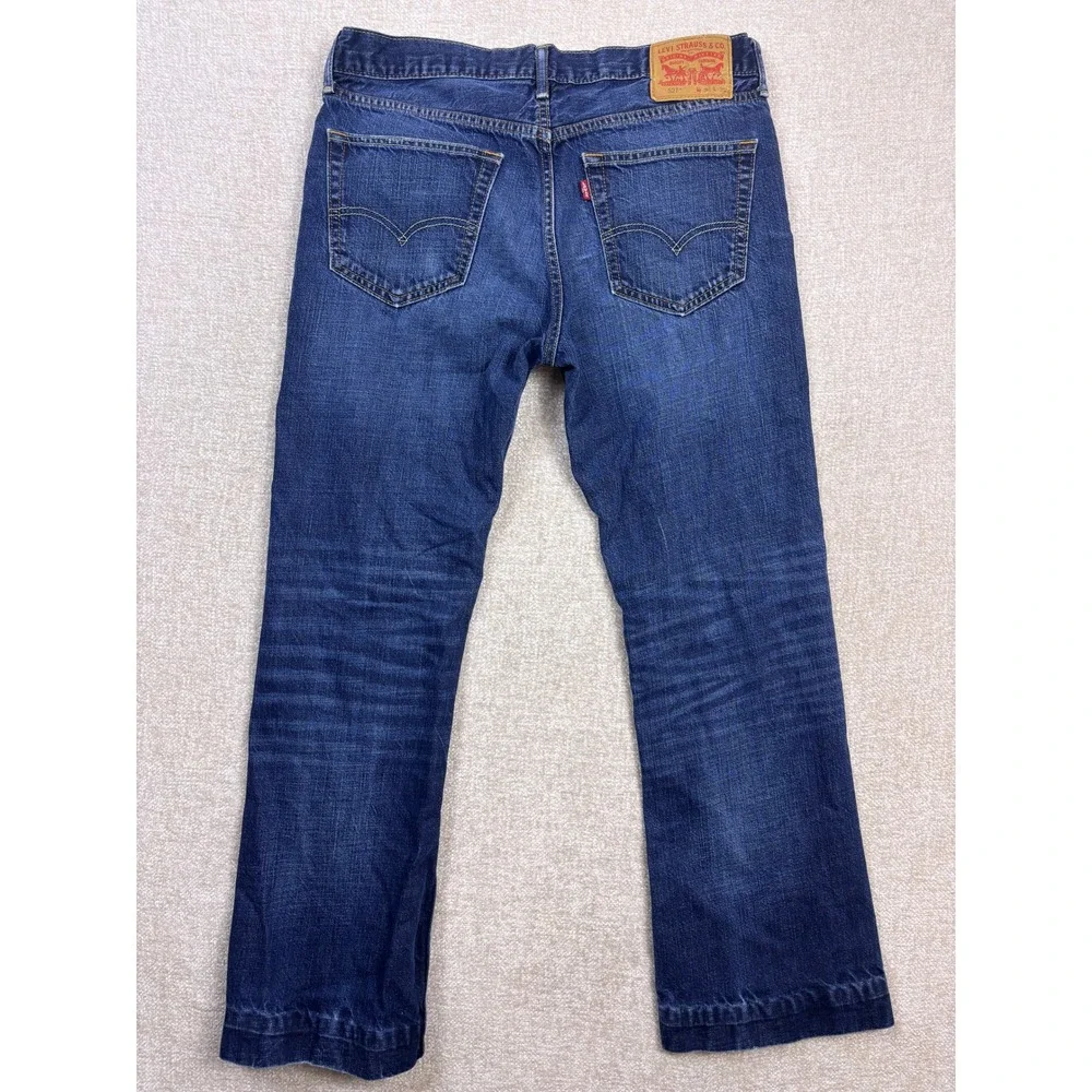 Levis 527 Slim Bootcut Jeans Mens 34x30 Blue Denim Medium Wash 05527-0489